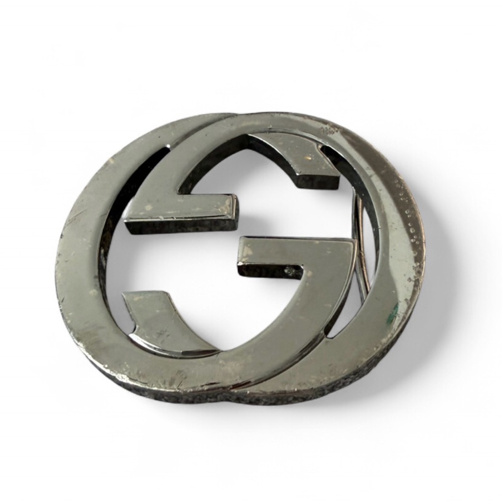 Vintage Gucci Interlocking G Belt Buckle | Silver-Tone Hardware